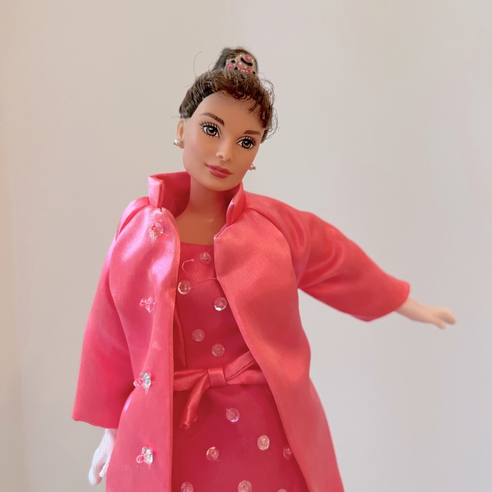 VINTAGE - Barbie in 60’s style - Pink Dress with Rhinestones
